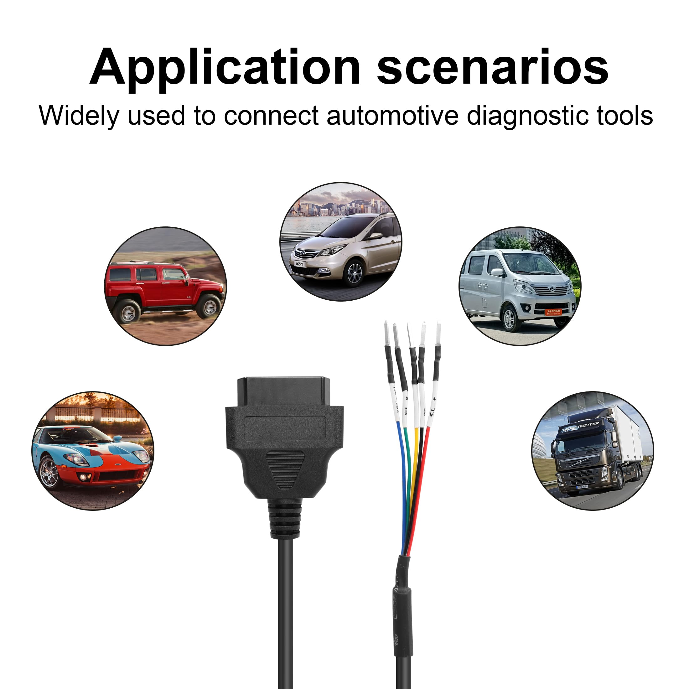 Adaptateur De Prise OBD2 16 Broches Mâle à Femelle ABS Plastique Scanner Obd2 Lecteur Codage Diagnostic Et Outil D'analyse Vérification Des Défauts