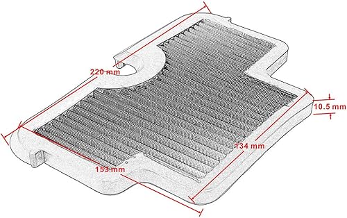 Miniatura 7 de Para Kawasaki ER6NF 2006-2008 Elemento de filtro de aire de motocicleta de alto flujo Accesorios de repuesto para Versys 650 2007-2013 para Ninja