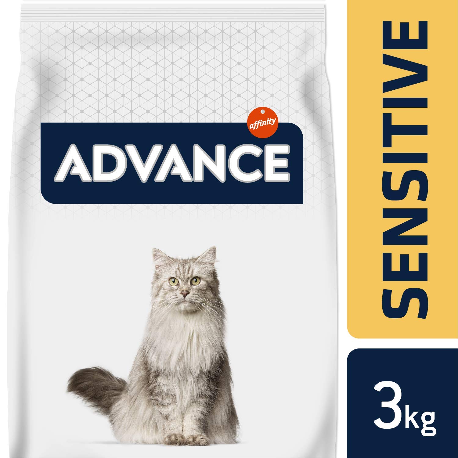 Advance Sensitive - Pienso para Gatos con Sensibilidades Digestivas - Pack De 3 x 3kg - Total 9kg
