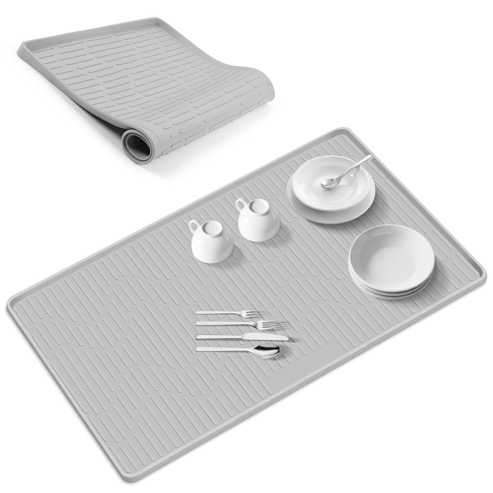 Photo 1 of 36"x24" Silicone Dish Drying Mat for Kitchen Lanstics Drying Kitchen Mat