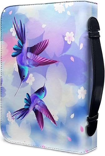 Miniatura 2 de Lotusorchid Fundas de piel sintética para la Biblia para mujeres, colibrí, portátil, con cremallera, bolsa de transporte de la Biblia para mujeres y