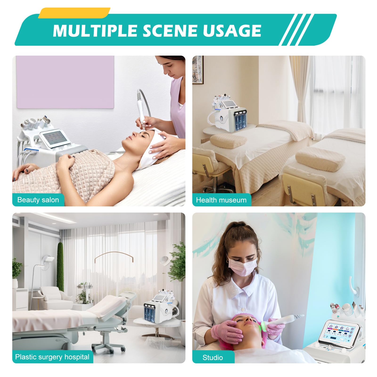 Hydrafacial Machine Professionnel 7 en 1 Faciale Hydrafacial Machine le Petit Appareil de Bulles Nettoyant Petit Appareil de Bulles éLiminer Les Rides Dermabrasion