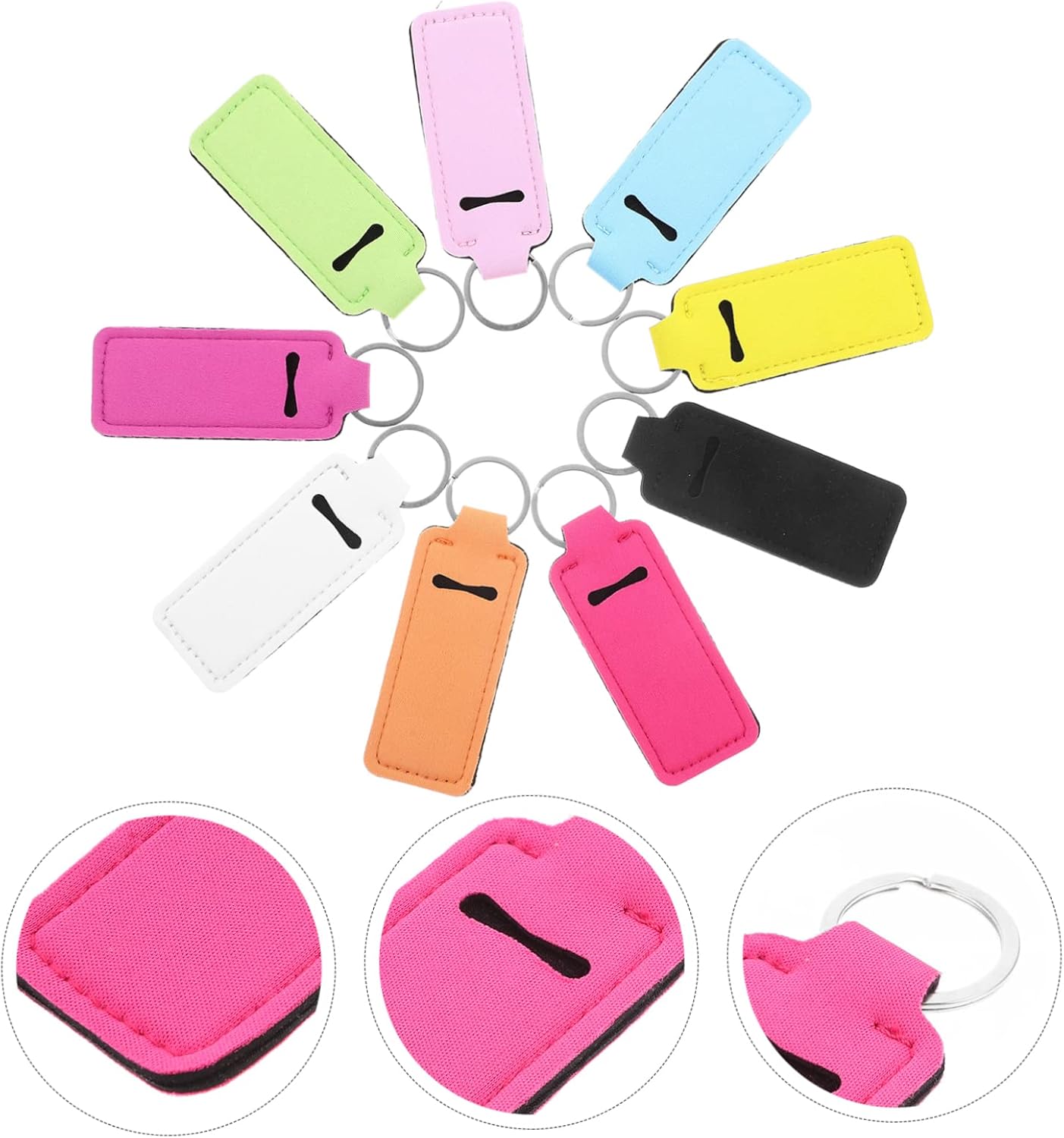 BESPORTBLE 27pcs Holder Lanyard Lipstick Holder Protective Shell Lip Balm Cover Keychain