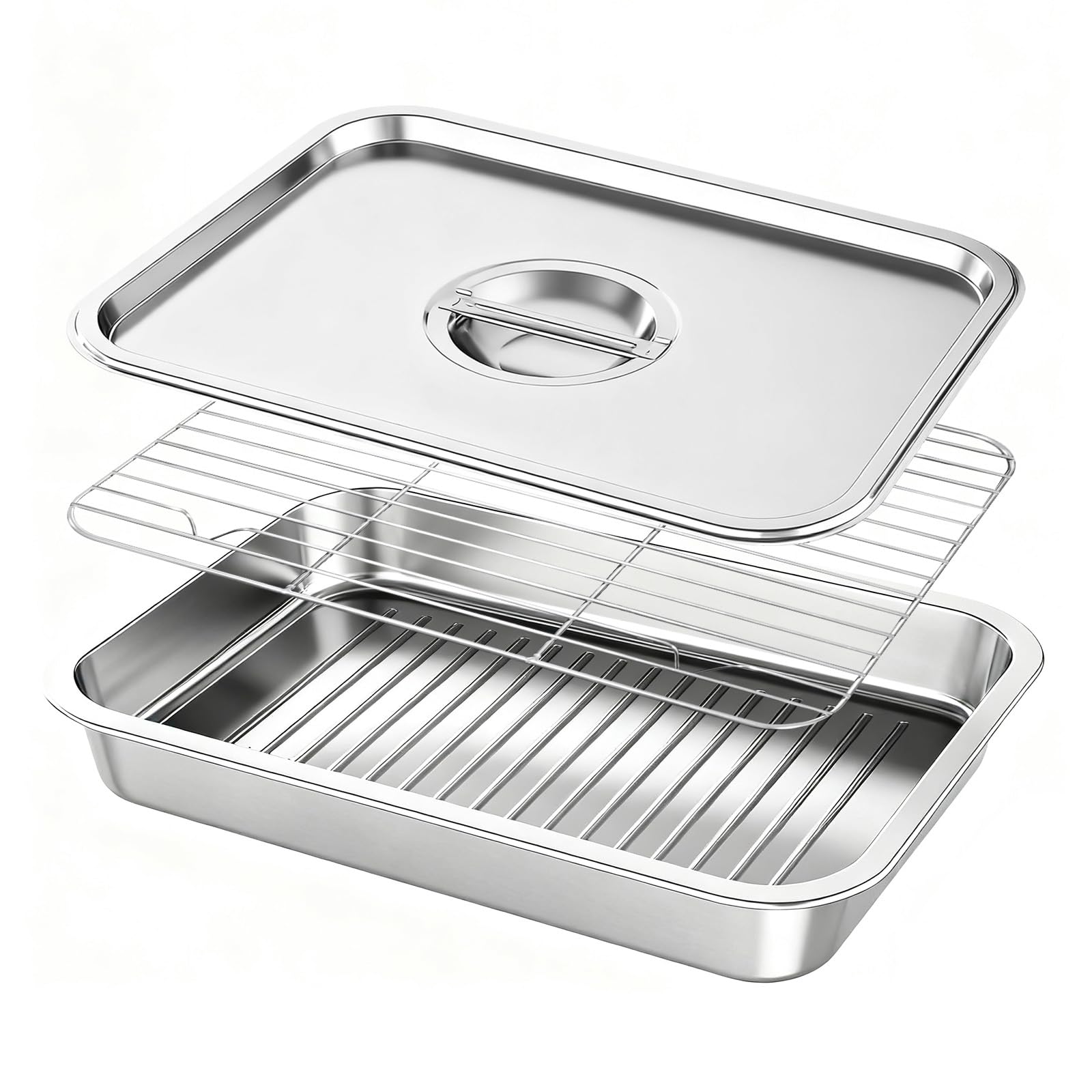 Grill Prep Tray with Lid 3-Piece Grill Carry System