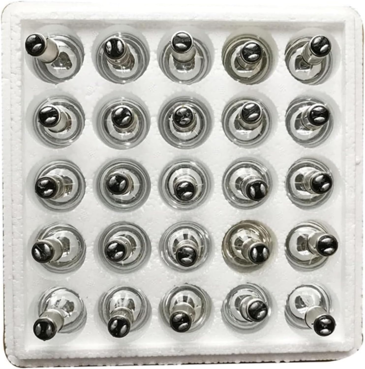 10PCS 24V 25W 50W Double Contact BA15d Lamp Fit for Surgical Lights 24V 25W H016164 Half Silver Bowl Shadowless Bulb(24V 25W)