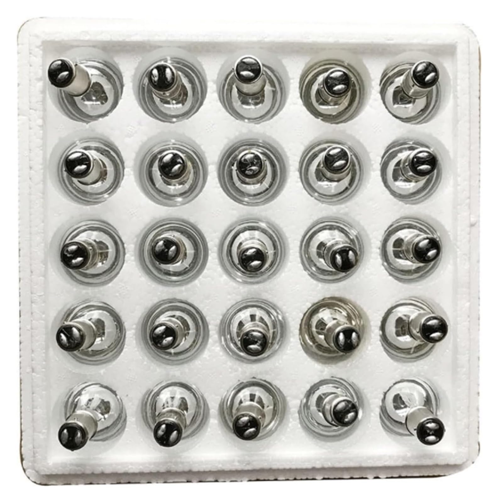 10 Pezzi 24 V 25 W 50 W Doppio Contatto BA15d Lampada Adatta for lampade chirurgiche 24 V 25 W H016164 Mezza Ciotola Argentata Lampadina Senza Ombre(24V 25W)