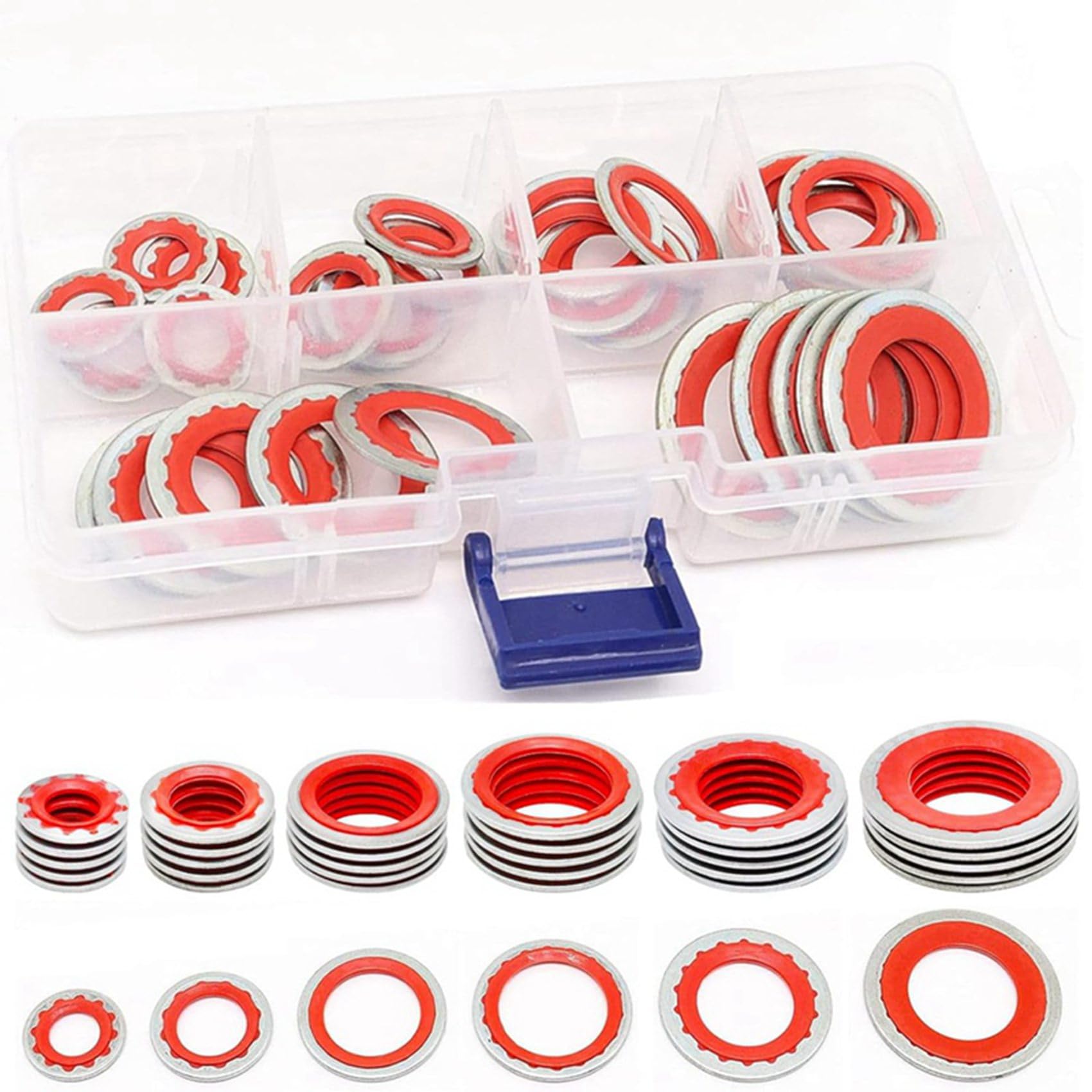 Assortimento di Guarnizioni A/C da 600 Pezzi, Guarnizioni del Compressore CA Kit di Rondelle di Tenuta Della Porta del Compressore 'Aria Condizionata per Autoveicoli