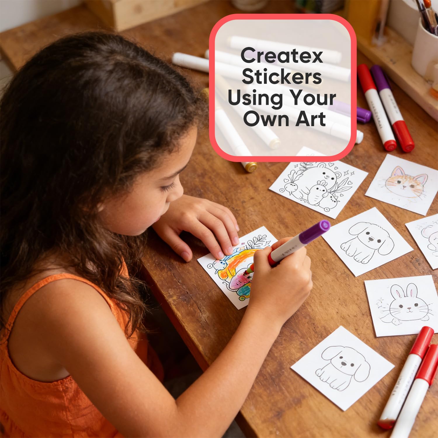 Stickerbox - Mini adesivo AI per bambini, stampante adesiva portatile ad attivazione vocale, stampante termica senza inchiostro per arti e mestieri fai da te, regalo di compleanno