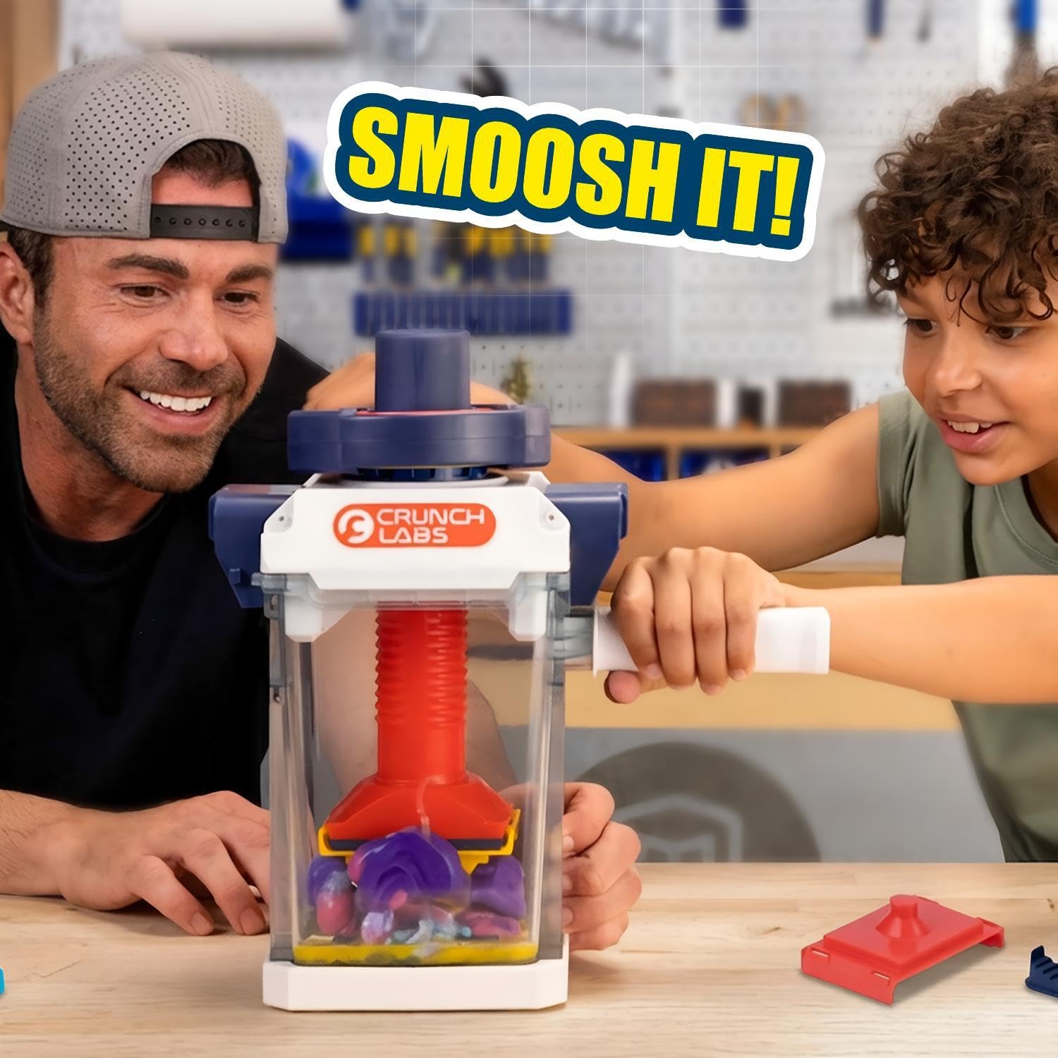 CRUNCH LABS by Mark Rober – der Zerquetscher: Zerschmettern, zerdrücken, zerquetschen und aufplatzen Lassen, vervielfache Deine Kraft, Wissenschaft mit Wow-Effekt, quetschen, filmen, teilen