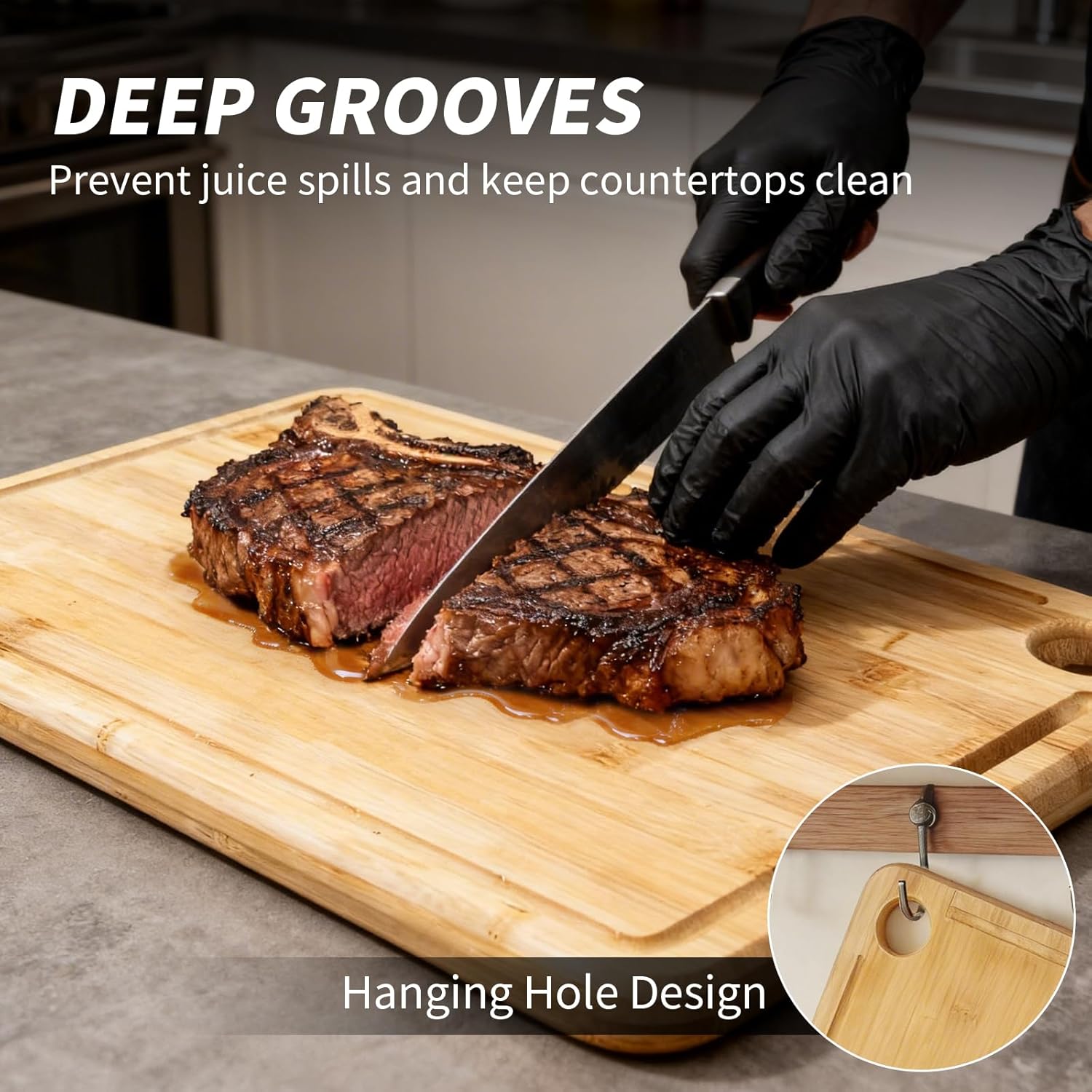 ENLOY 9-in-1 Stainless Steel Grilling Prep and Serve Trays Set, Large Capacity Food Prep Tray & Grill Carry System with Lid, Cutting Broad & 2 Food Tongs, Cleaning Cloth & 2 Gloves for Pickling Food