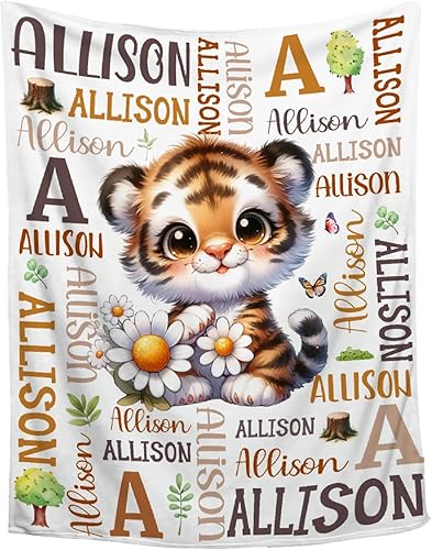 Miniatura 27 de Manta de bebé personalizada de conejo, regalos personalizados de conejito para niños y niñas, ultra suave, afelpada, acogedora y transpirable, manta