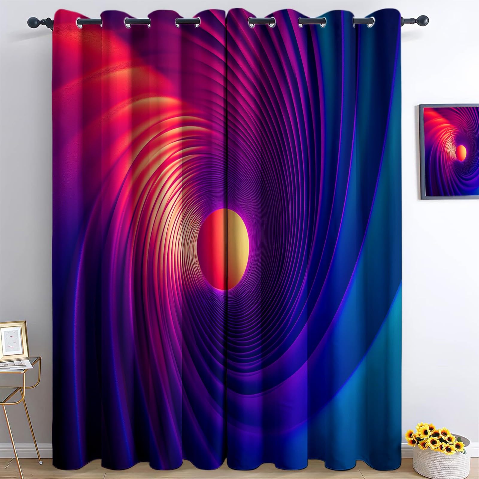 Rideaux en polyester illusionniste pour sublimer l'ambiance du salon