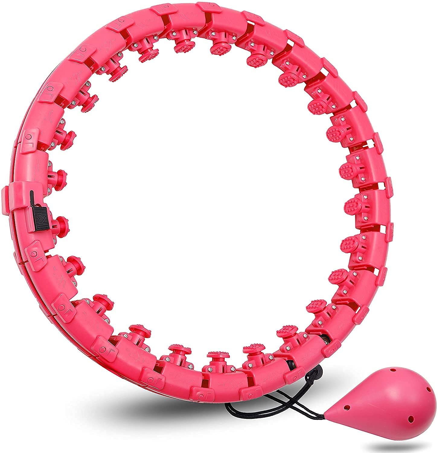 D-Dayons Smart Hula Hoop for Adults and Kids Exercising 24 Detachable Knots Adjustable Weight Auto-Spinning Ball 2 in 1 Abdomen Fitness Weight Loss Massage Non-Fall Hoola Hoop-image-21