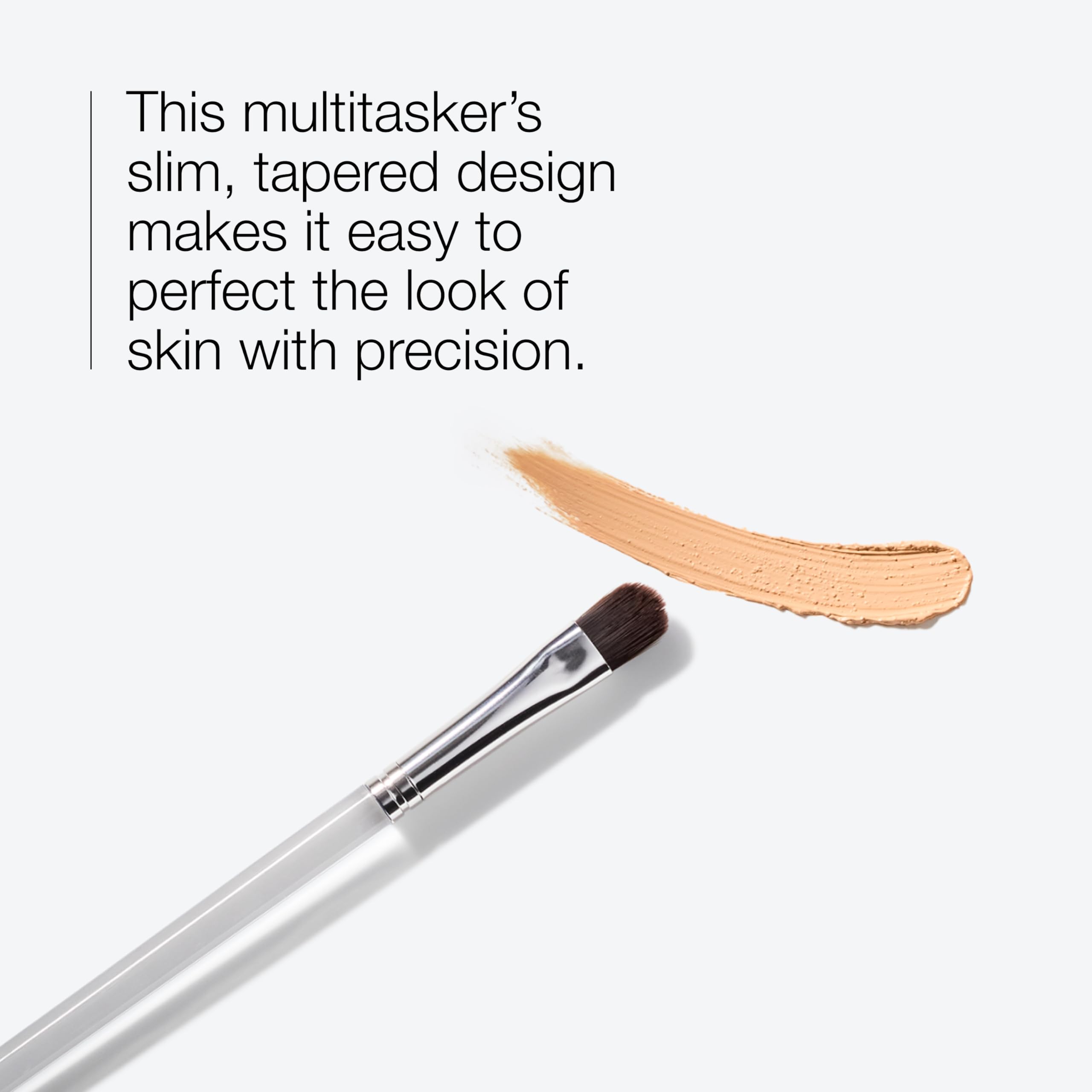 Clinique Flat Concealer Undereye + Face Blending Brush For Makeup | Helps Cover Dark Circles + Imperfections