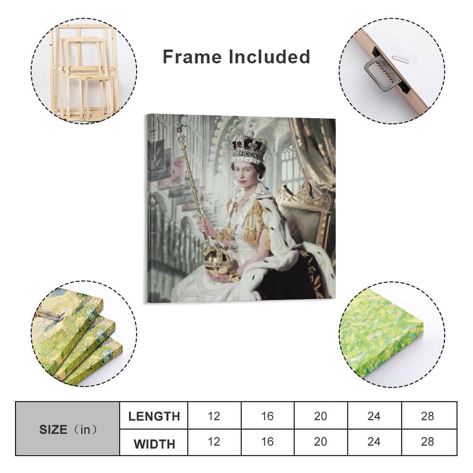 Amazon.co.jp: エリザベス2世女王 ポスター 女王戴冠式の絵 ポスター