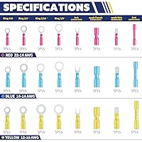 Vista 2 de haisstronica 120 PCS Conectores de Cable Termorretráctil - Conectores de Empalme Termorretráctiles de Grado Marino - Kit de Conectores Eléctricos