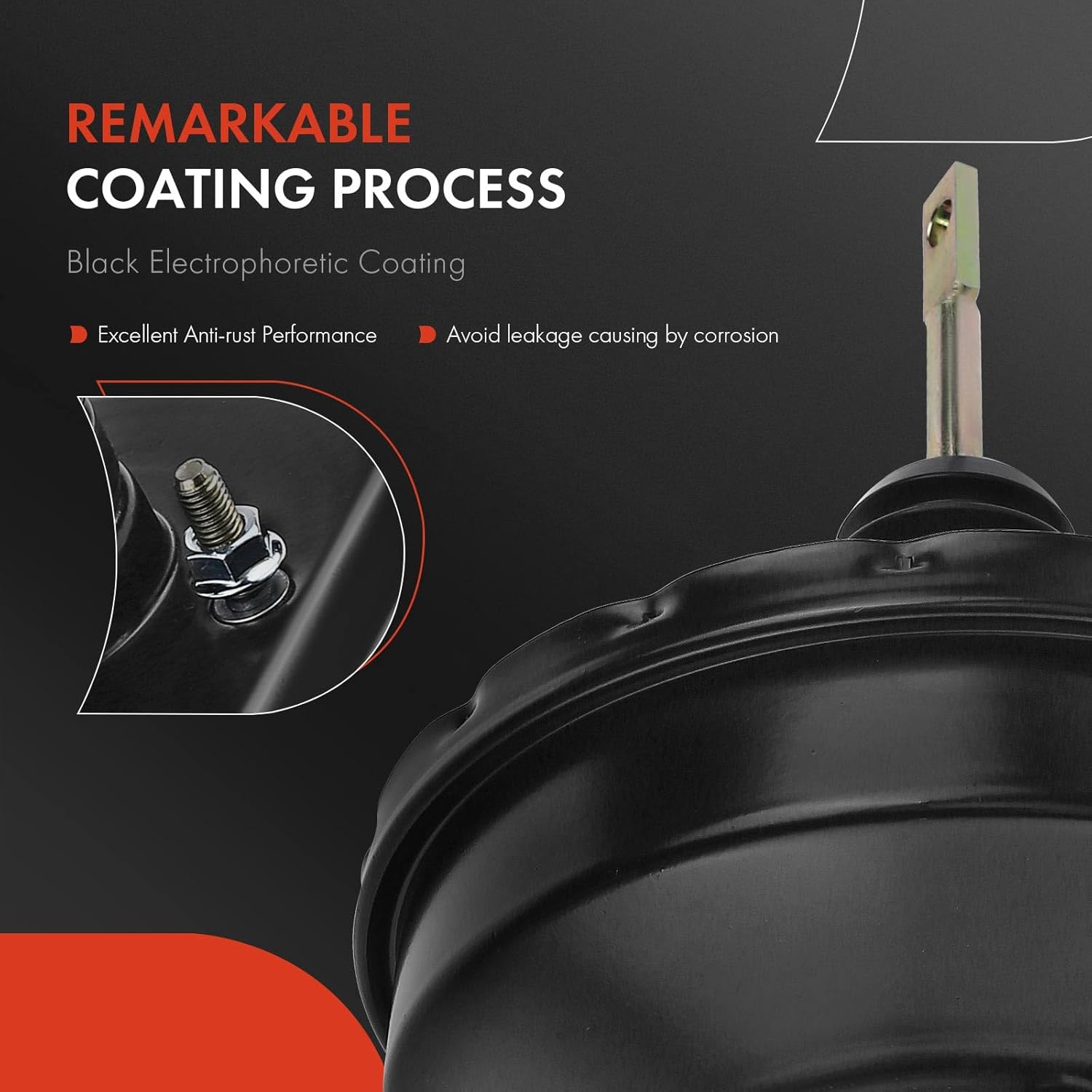 A-Premium Vacuum Power Brake Booster Compatible with Chevrolet Corvette 1985-1991, 5.7L, OHV, Without Master Cylinder