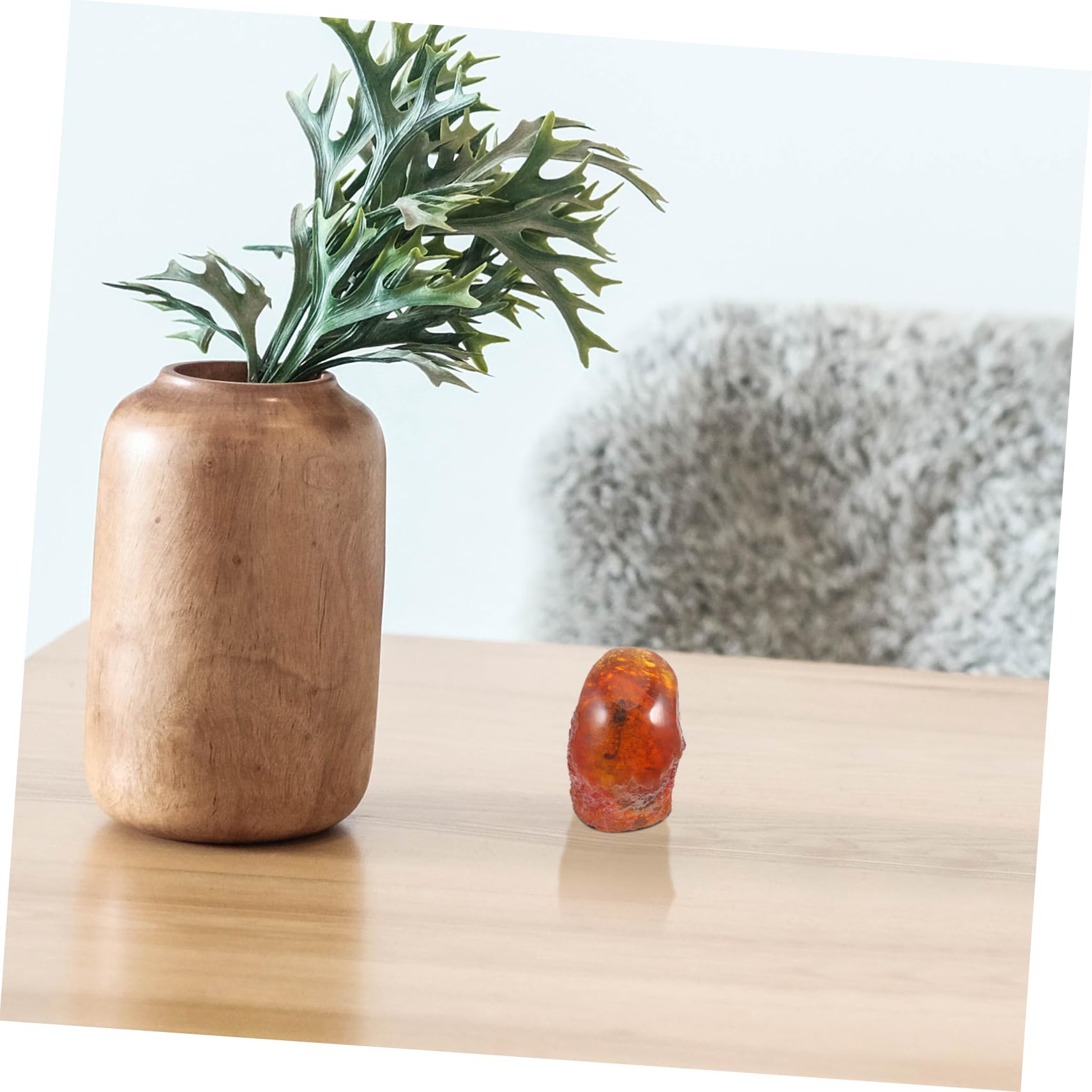 Espécimen de Insecto Ámbar de Resina Piedra Natural Decorativo Portátil para Decoración de Oficina y Hogar Diseño Elegante y Creativo