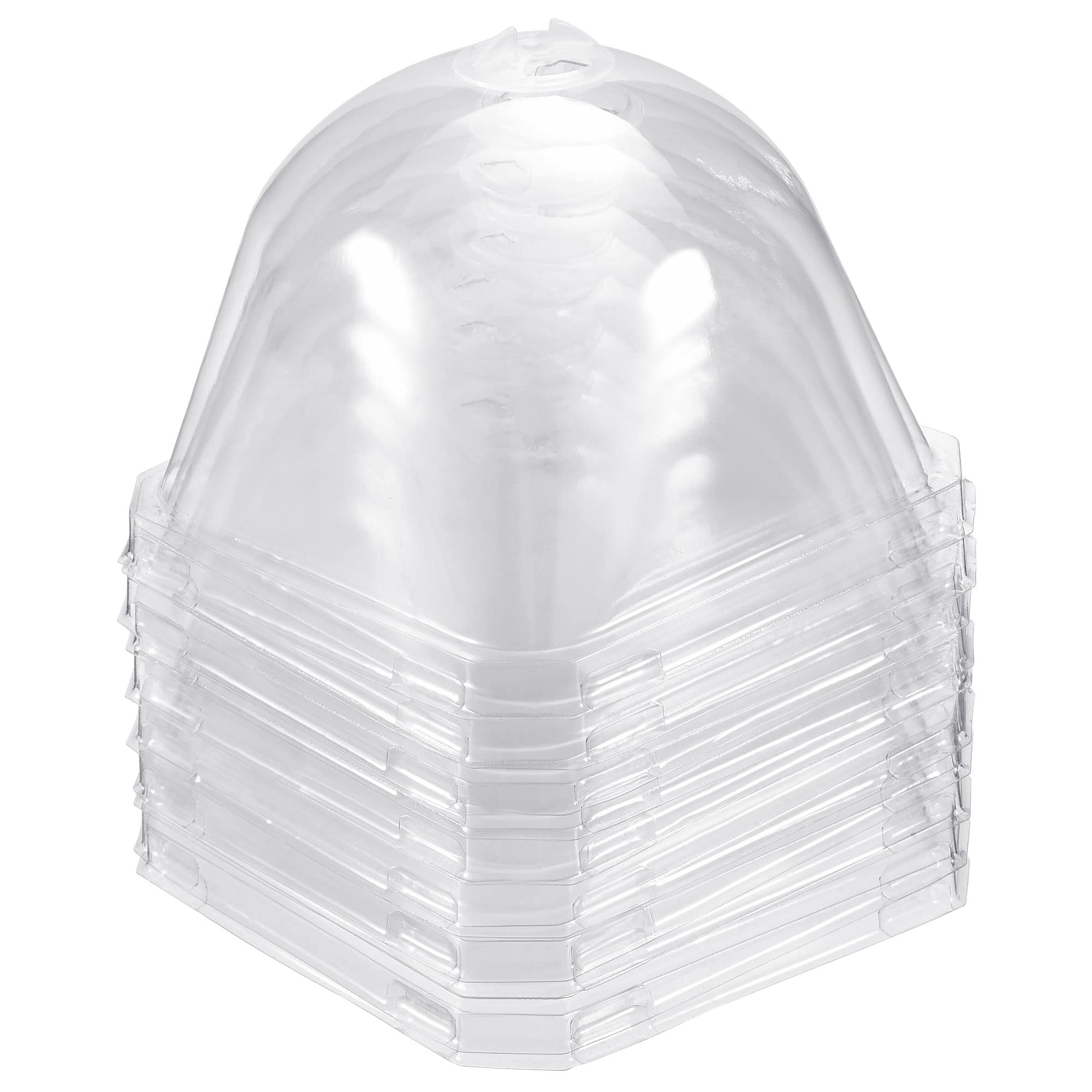 Cloche de jardin carrée PATIKIL en plastique transparent 10x10 cm pour semis | Lot de 10