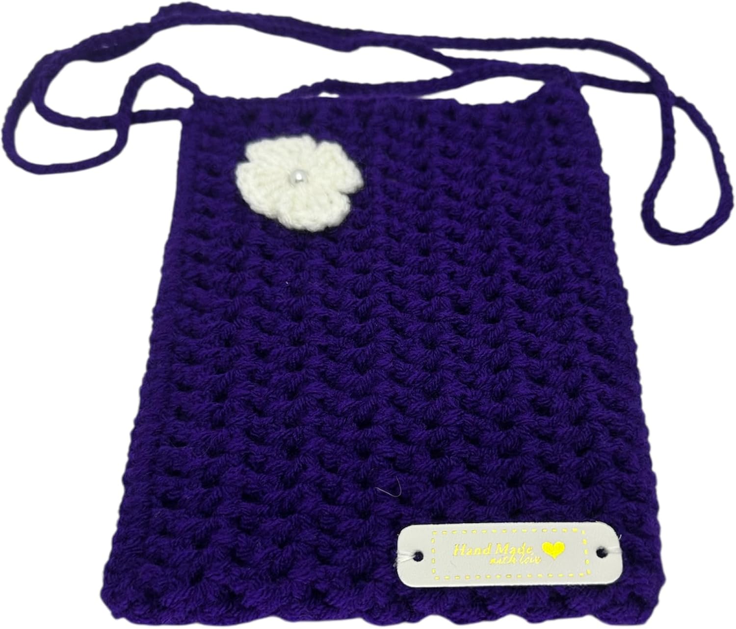 Crochet Phone Bag, Handmade Women's Phone Bags, Cross strap cell phone bag, phone carrying case, gift phone bag - Image 4