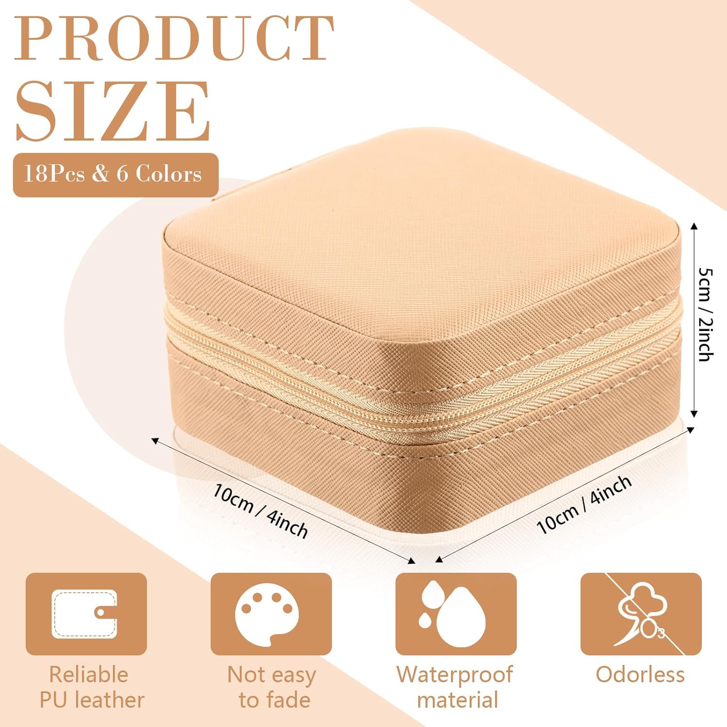 Kigeli 18 Pcs Small Travel Jewelry Case Bulk Bridesmaid Gift Boxes Portable Jewelry Case Mini Storage Organizer for Women(Bright Color)