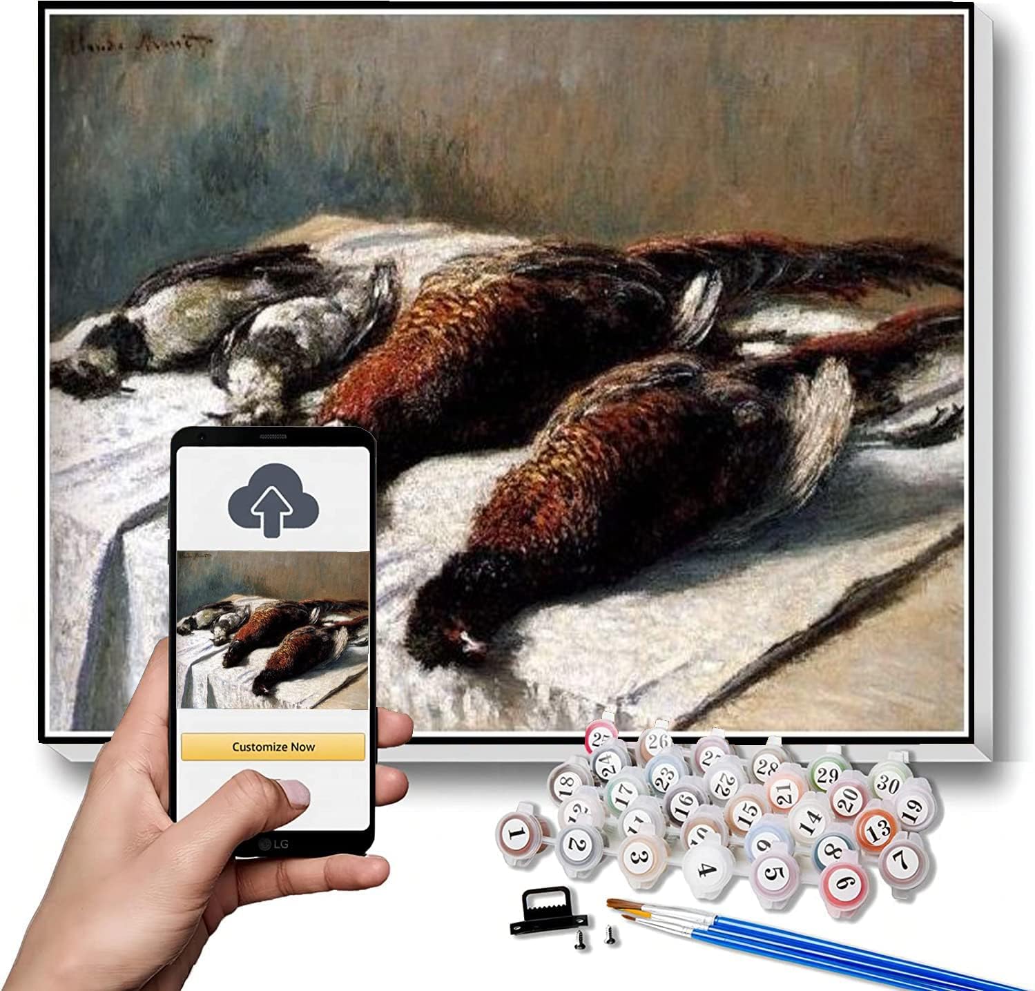 Paint by Numbers Kits for Adults and Kids Pheasants and Plovers Painting by Claude Monet Paint by Number Kit On Canvas for Beginners