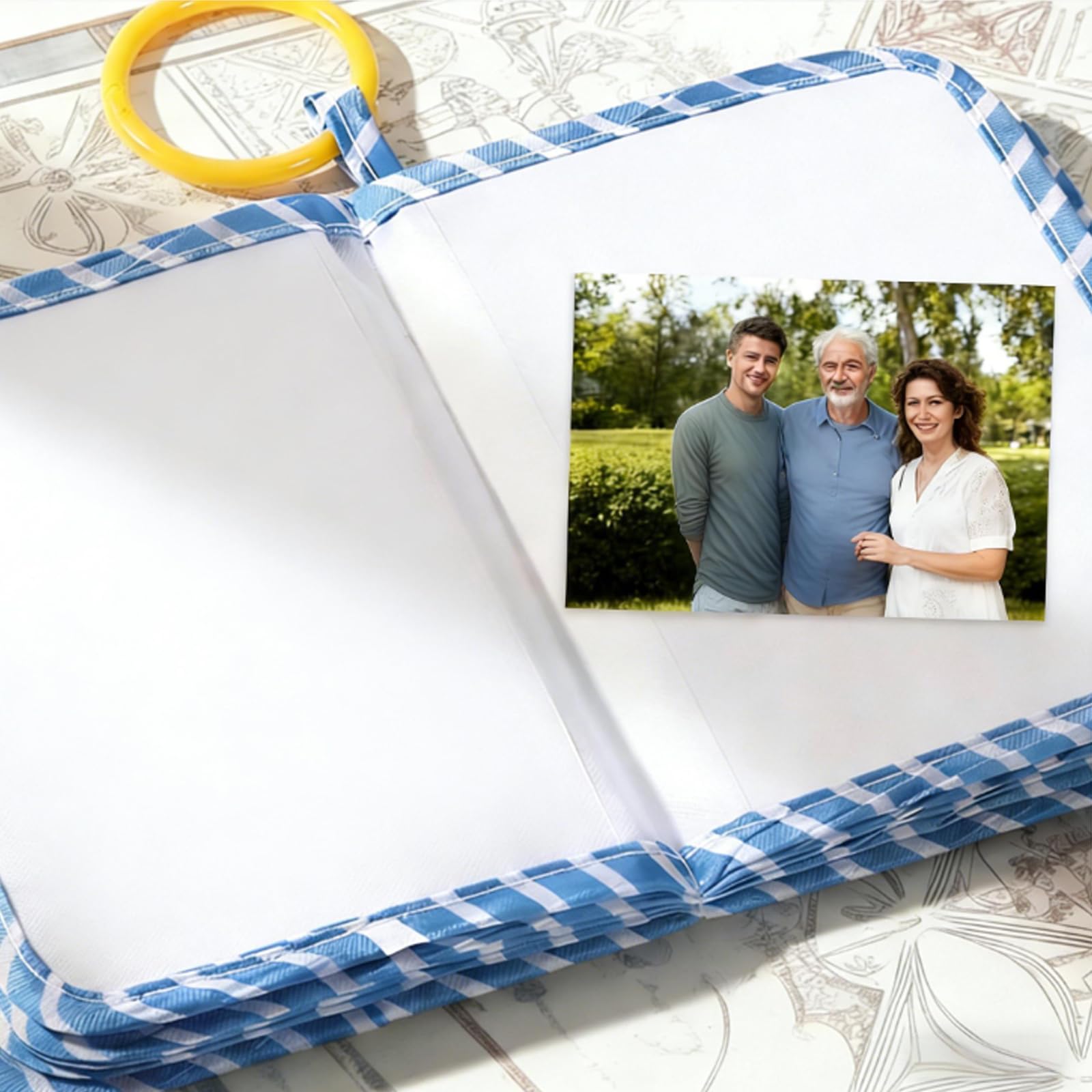 My First Photo Book Album, Photo Albums with Mirror Photos Album Soft Book, Cute Blue Albums Suitable as a Memory Gift for Birthdays - Image 4