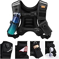 Wanoon Weighted Vest for Women & Men: 8-40lb Fixed Weights, Plus Size Fit, Phone Pocket, Reflective Strips for Running, Hiking, Strength Training