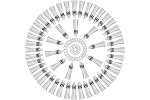 Paxcoo Keychain Tassels Bulk Small Leather Tassel Key Chain Charms with Jump Rings for DIY