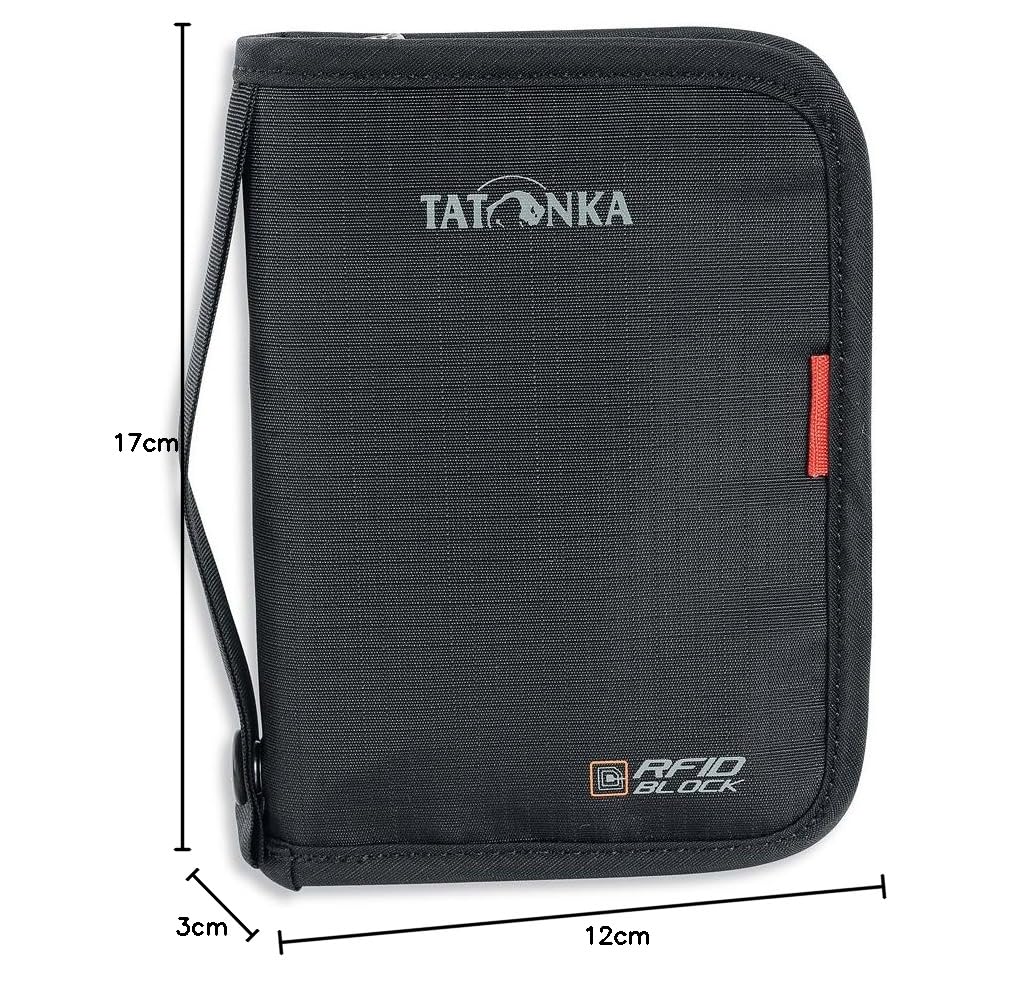 Tatonka RFID B Geldaufbewahrung podróżny zamek błyskawiczny, 17 x 12 x 3 cm czarny czarny Rozmiar: 17 x 12 x 3 cm