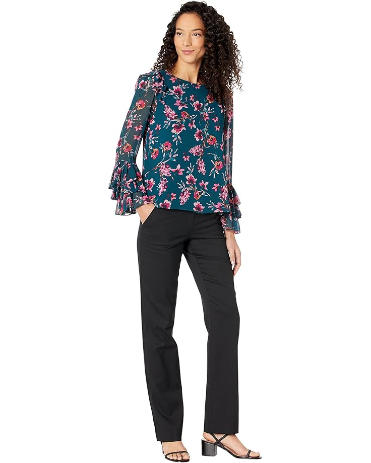 CeCe Long Sleeve Floral Moment Blouse w/ Ruffle Cuff - #4 of 4