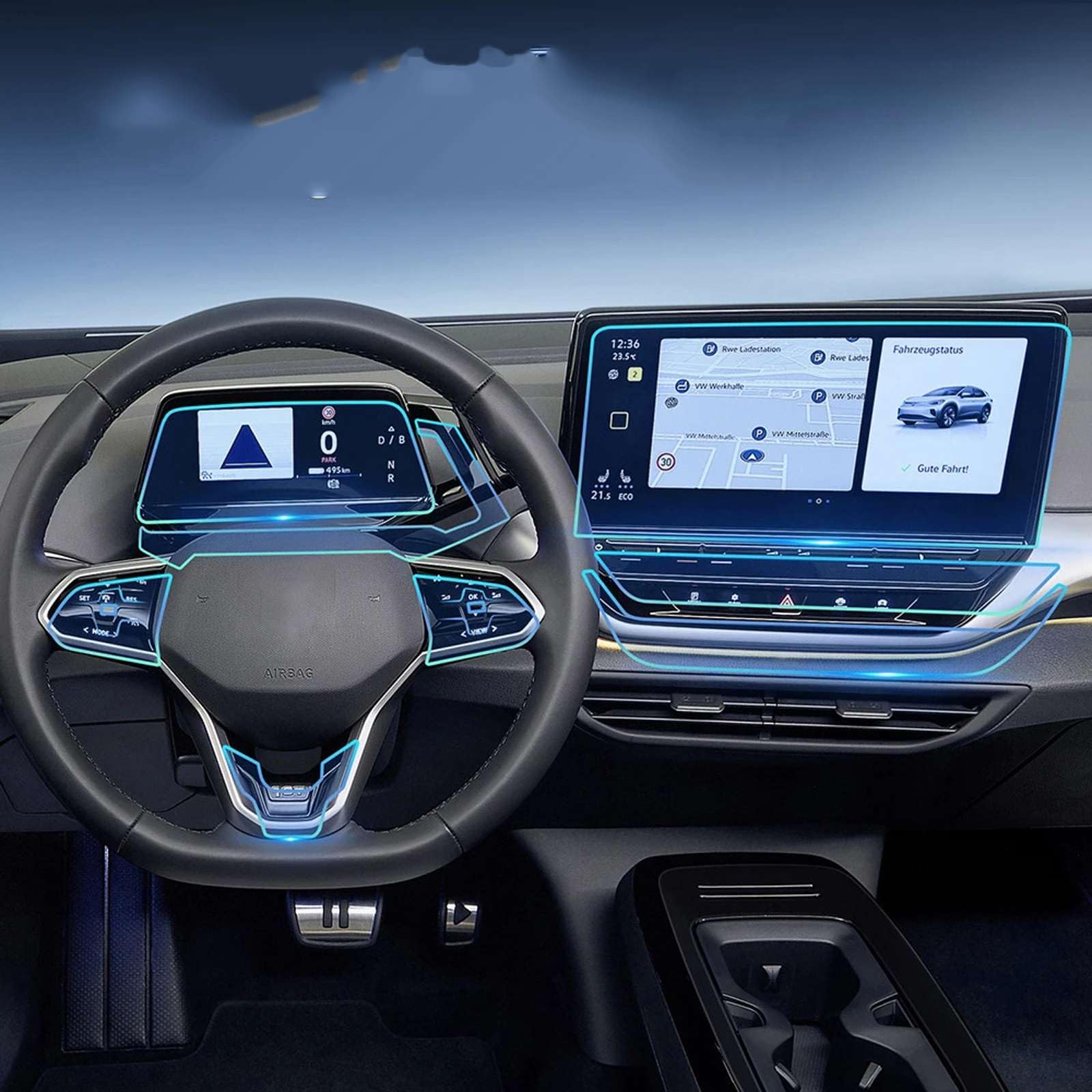 Écran TPU navigation VW ID.4 Crozz GTX protection console centrale