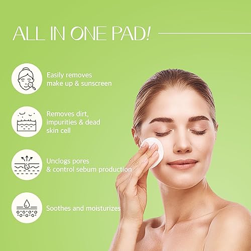 Miniatura 3 de Almohadilla de limpieza rápida vegana real removedor de maquillaje suave, limpieza profunda de poros, fórmula calmante e hidratante, hipoalergénica,