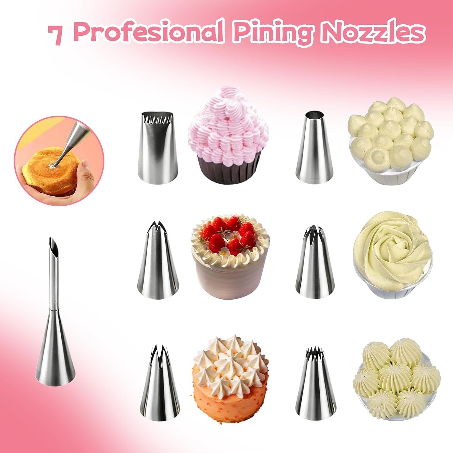 Reusable Piping Bags and Tip Set,16inch Pastry Bags