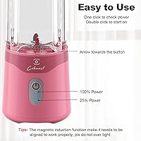 Vista 5 de COKUNST 18oz Portable Blender, USB Rechargeable Personal Size Blenders, Smoothie Blender with 6 Blades for Protein & Shakes, Mini juicer with Extra