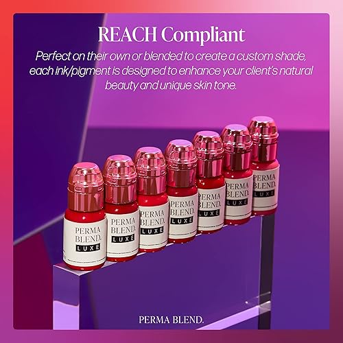 Miniatura 5 de Perma Blend Tinta de pigmento de labios de lujo, suministros profesionales de microblading para tatuajes de labios, granate vintage, 5 onzas.