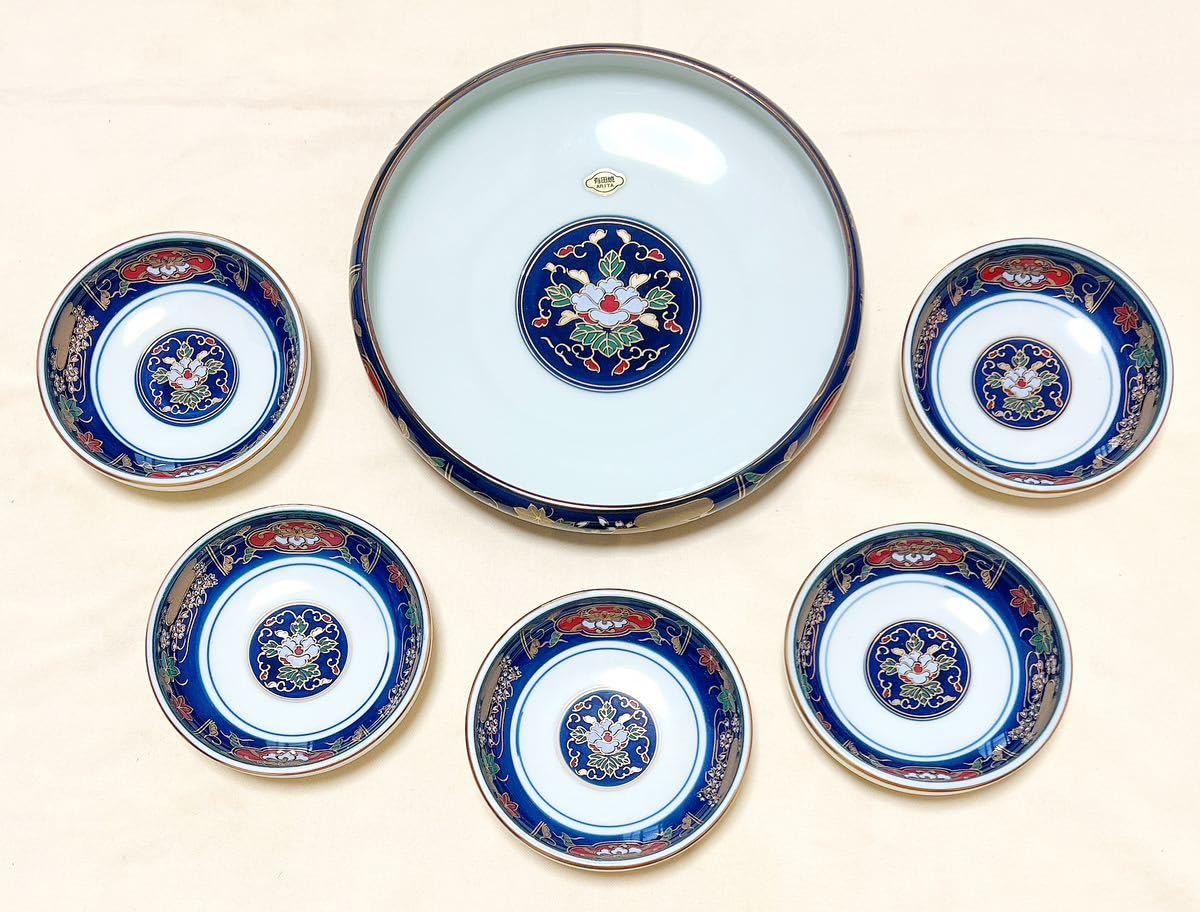 Amazon.co.jp: 有田焼 波佐見焼 未峰窯 古伊万里竜田川 ベリー揃 大小