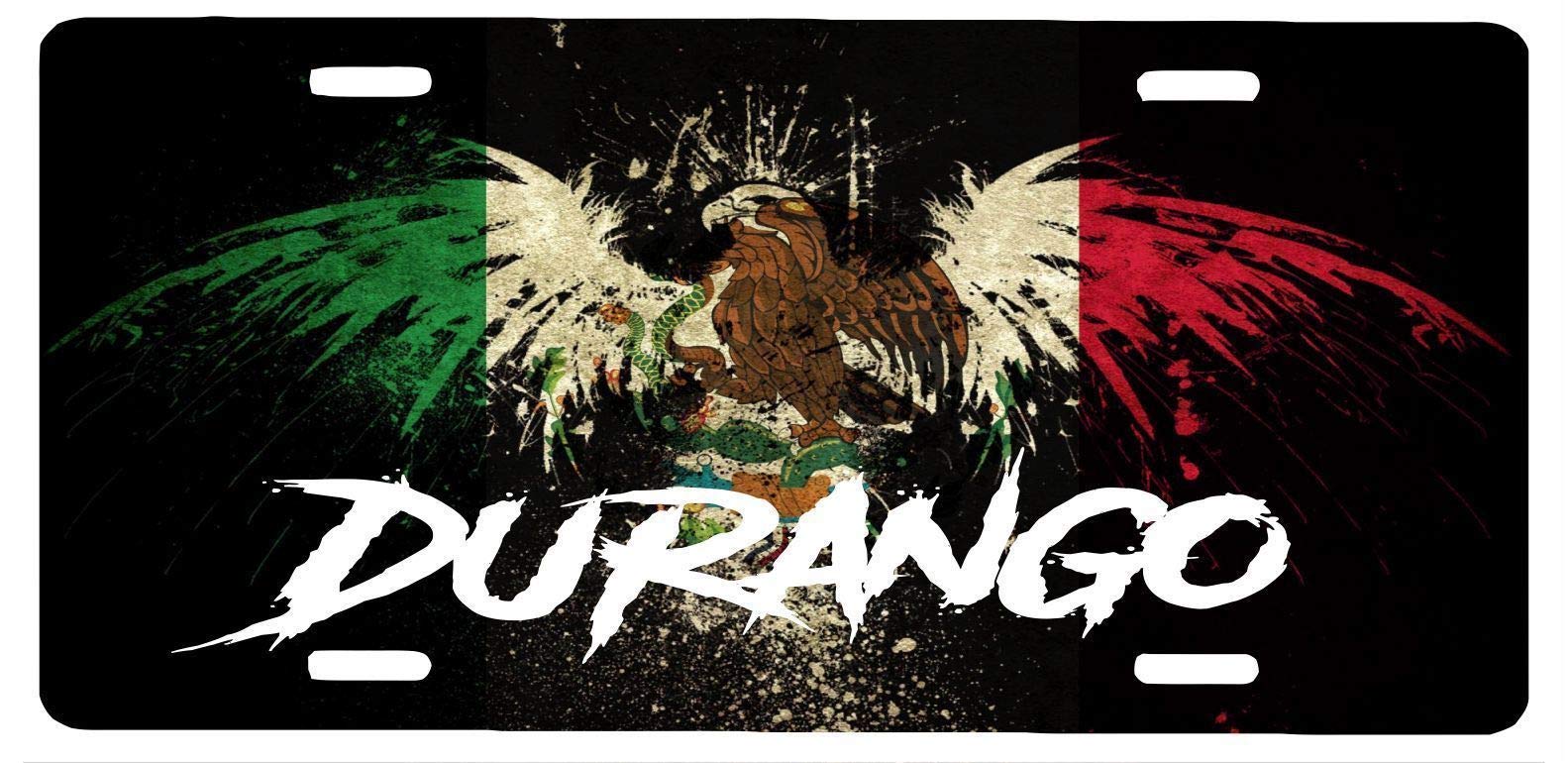 Durango Mexico Aluminum Vanity Novelty Plate Placa, 6" x 12", Souvenir, Decorative Tourist Gift Sign