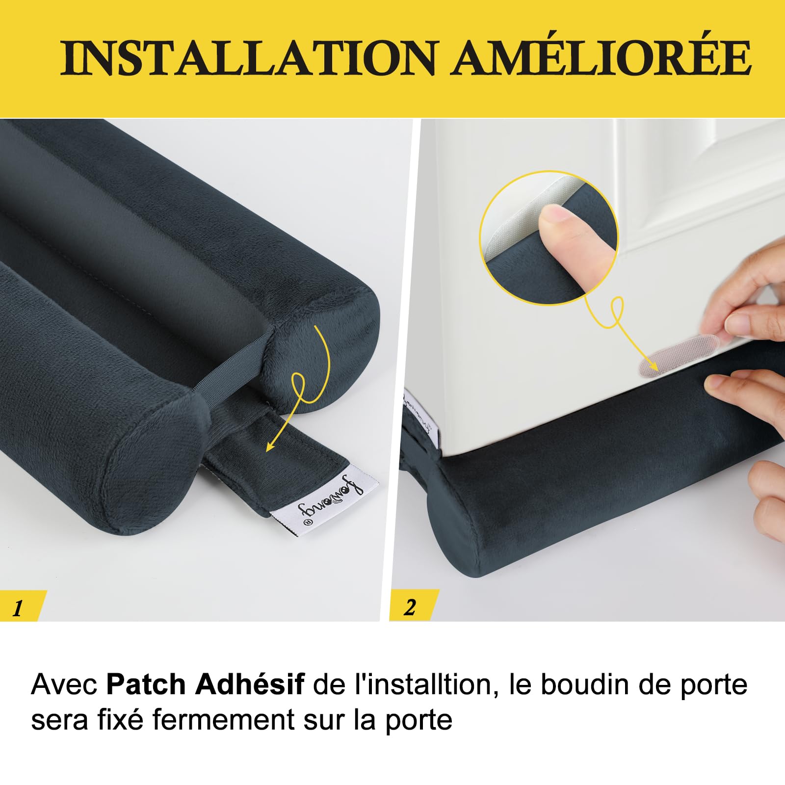 Boudin De Porte Double Joint BKSAI - Isolation Anti-Bruit Et Courant D'Air