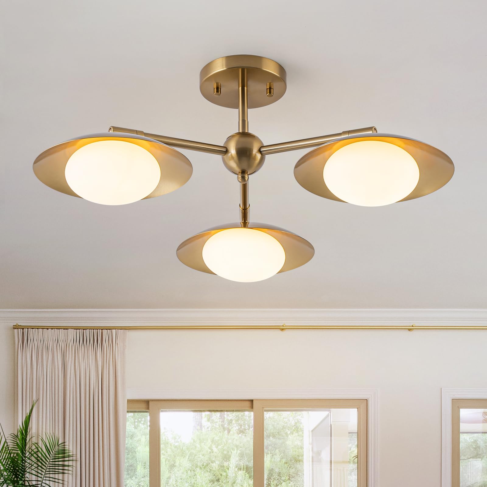 Photo 1 of Zicbol 3-Light Flying Saucer Ceiling Light