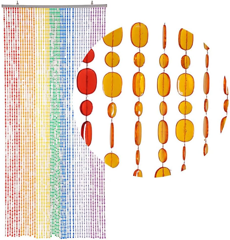 BECHAEO Bambus Perlenvorhang 90 Stränge - 80x190cm Produktbild-Vorschau 5