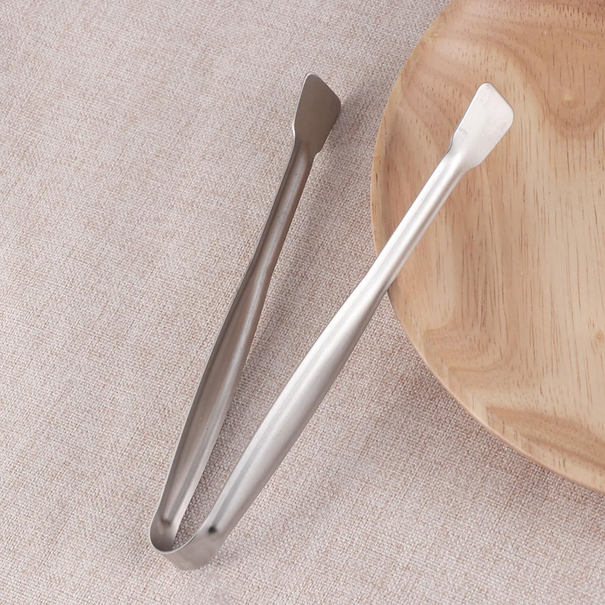 Cooking Tongs 2 Pcs Sugar Tea Tongs Bread Clip Stainless Steel Tongs Mini Serving Tongs(Silver)
