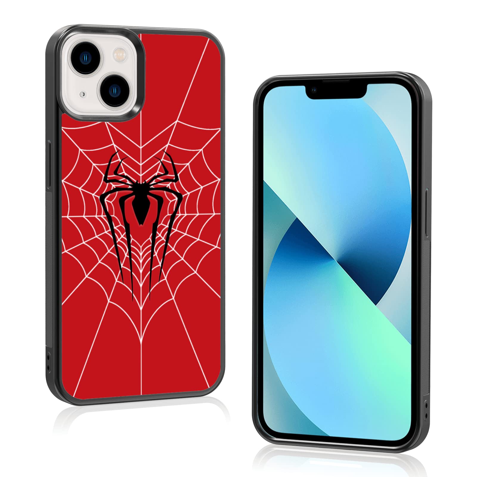 Cool tide Red Limited Edition Phone Case for iPhone 13, Fashion Design TPU Aluminum Slim Shockproof Spider Web Women Man Case for iPhone 13