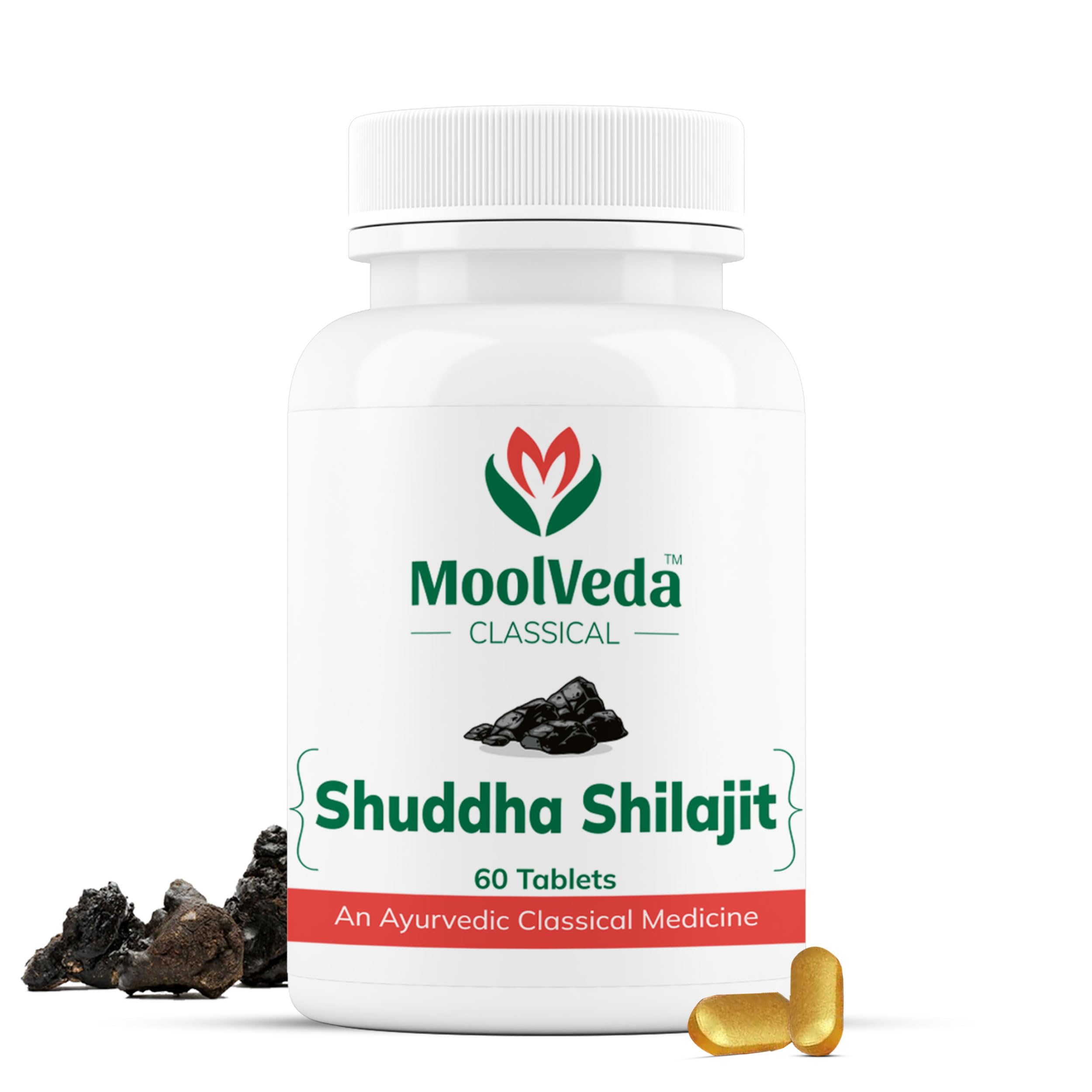 Moolveda Original Shuddha Shilajit Pure Gold Tablets for Men & Women, Improves Performance, Provides Muscle Strength & Elevates Energy, (60 Tablets, 500mg) (B0CV9D6JLM) Amazon Price History, Amazon Price Tracker