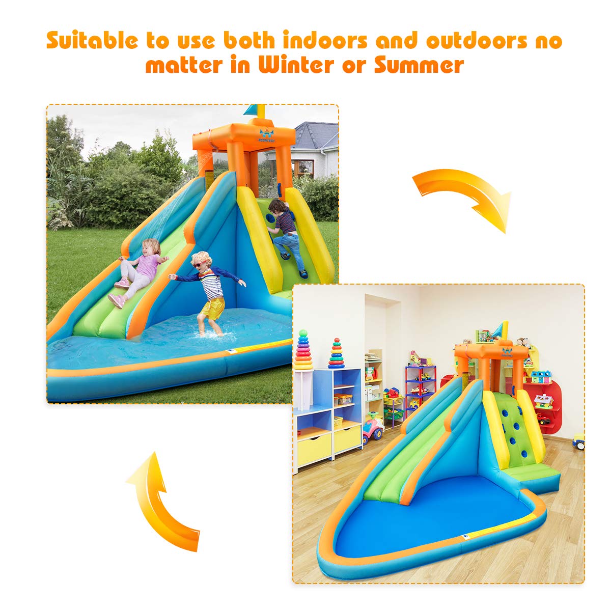 Buy BOUNTECH Inflatable Water Slide for Kids, Indoor Outdoor Waterslide