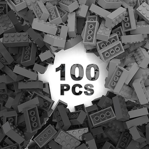 Miniatura 1 de 100 ladrillos de construcción clásicos, ladrillos a granel de 2 x 4, compatibles con piezas y piezas de Lego, juguetes creativos de bloques de