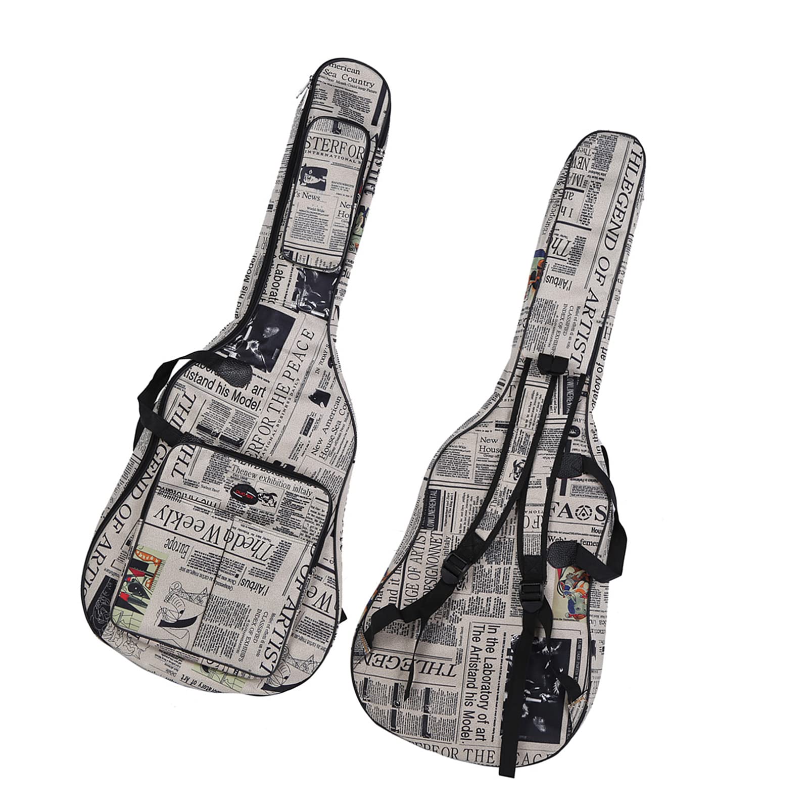 Borsa per chitarra in tessuto Oxford 600D resistente all'acqua, custodia per chitarra acustica con spallacci regolabili, imbottita per chitarre da 41” (40 pollici)