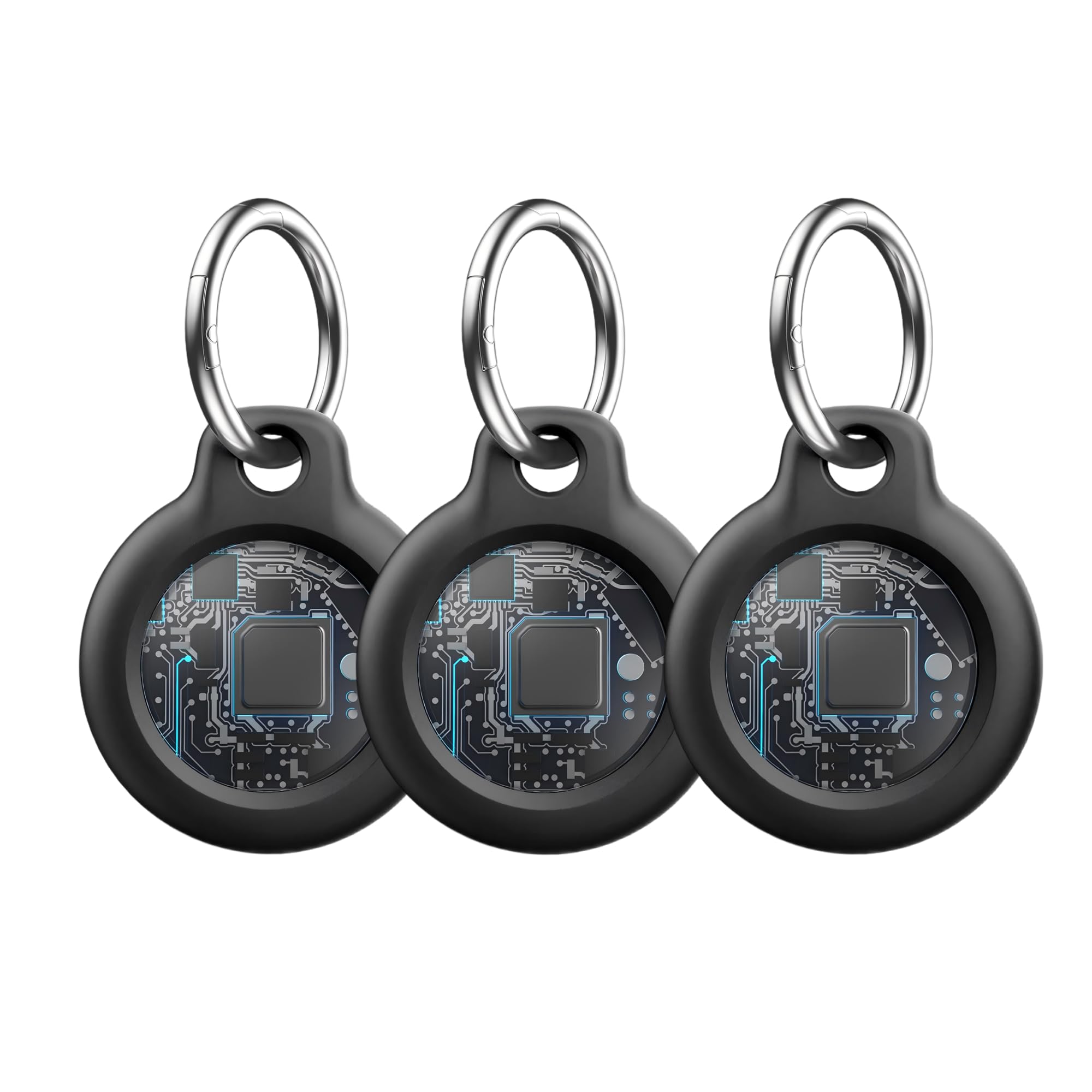 Bluetooth Tracker Tag with Find My Support, Multicolor Silicone Holder, Wireless Item Finder for Luggage, Keys, Pets, Valuables