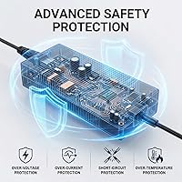 Vista 4 de Cargador de batería de litio de 36V, cargador de 42V 2A para patinete eléctrico, hoverboard, ebike, compatible con Gotrax, Jetson, Ninebot, Volpam