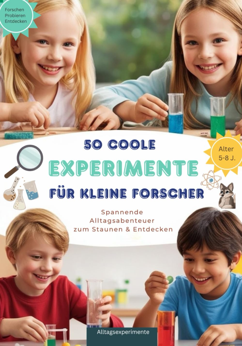 50 coole Experimente für kleine Forscher – Spannende Alltagsabenteuer zum Staunen und Entdecken: Experimente für Kinder ab 5 Jahren – spielerisch die Welt der Naturwissenschaften entdecken